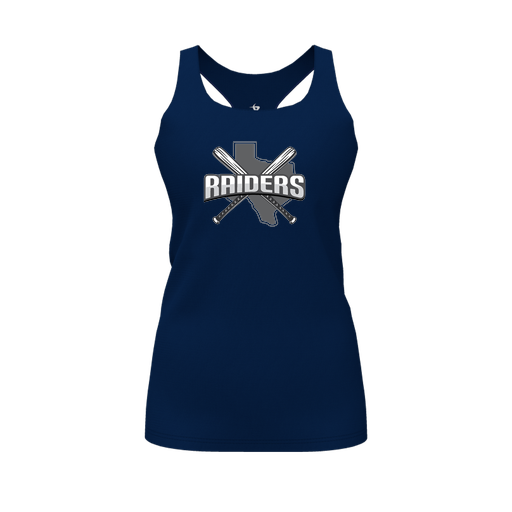 [CUS-DFW-RCBK-PER-NVY-FYS-LOGO1] Racerback Tank Top (Female Youth S, Navy, Logo 1)