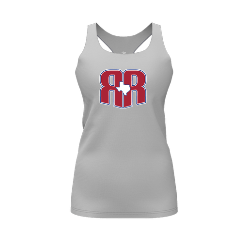 [CUS-DFW-RCBK-PER-GRY-FYS-LOGO2] Racerback Tank Top (Female Youth S, Gray, Logo 2)
