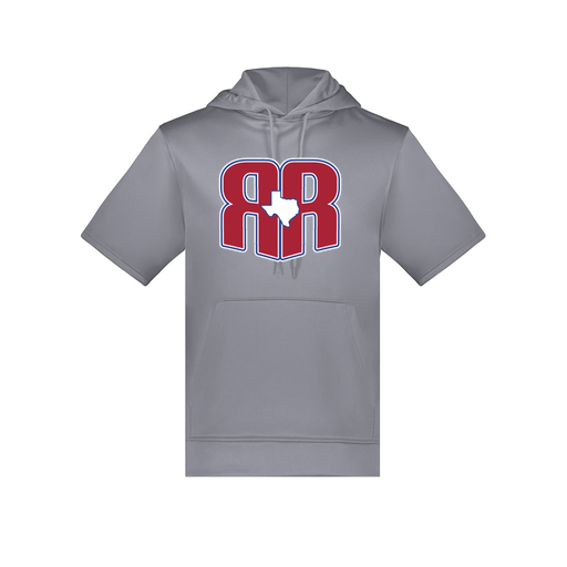 [6871.059.S-LOGO2] Men's Dri Fit Short Sleeve Hoodie (Adult S, Gray, Logo 2)