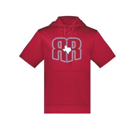 [6871.083.S-LOGO2] Men's Dri Fit Short Sleeve Hoodie (Adult S, Red, Logo 2)