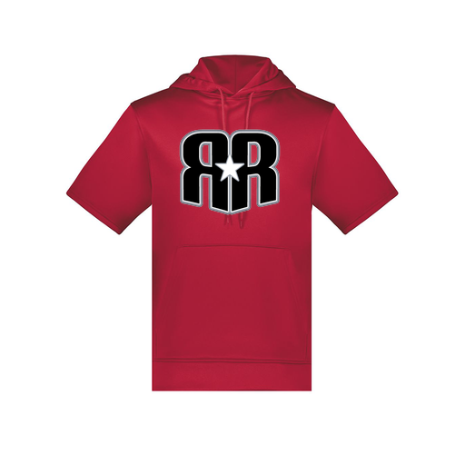 [6871.083.S-LOGO3] Men's Dri Fit Short Sleeve Hoodie (Adult S, Red, Logo 3)