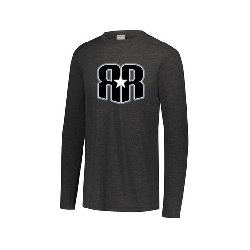 [FTLCUBBK-AXS-LOGO3] Decker Men's Tri-Blend T-Shirt - Long Sleeve (Adult XS, Black, Logo 3)