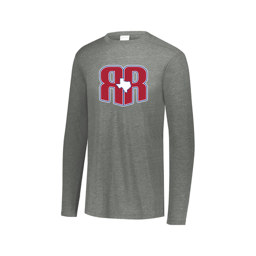 [FTLCUBGY-AXS-LOGO2] Decker Men's Tri-Blend T-Shirt - Long Sleeve (Adult XS, Gray, Logo 2)