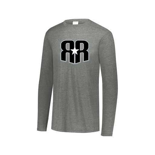 [FTLCUBGY-AXS-LOGO3] Decker Men's Tri-Blend T-Shirt - Long Sleeve (Adult XS, Gray, Logo 3)