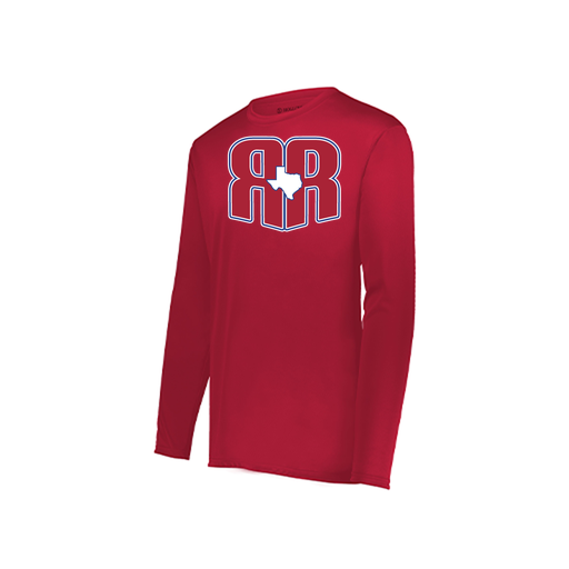 [222823.083.S-LOGO2] Youth LS Smooth Sport Shirt (Youth S, Red, Logo 2)