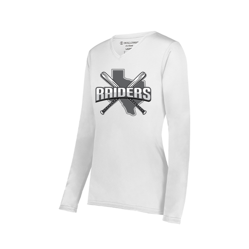 [222824.005.S-LOGO1] Ladies LS Smooth Sport Shirt (Female Adult S, White, Logo 1)