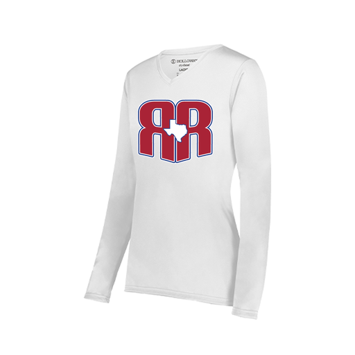 [222824.005.S-LOGO2] Ladies LS Smooth Sport Shirt (Female Adult S, White, Logo 2)